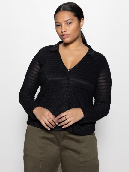 Mesh Lace Shirt Black Inclusive Collection